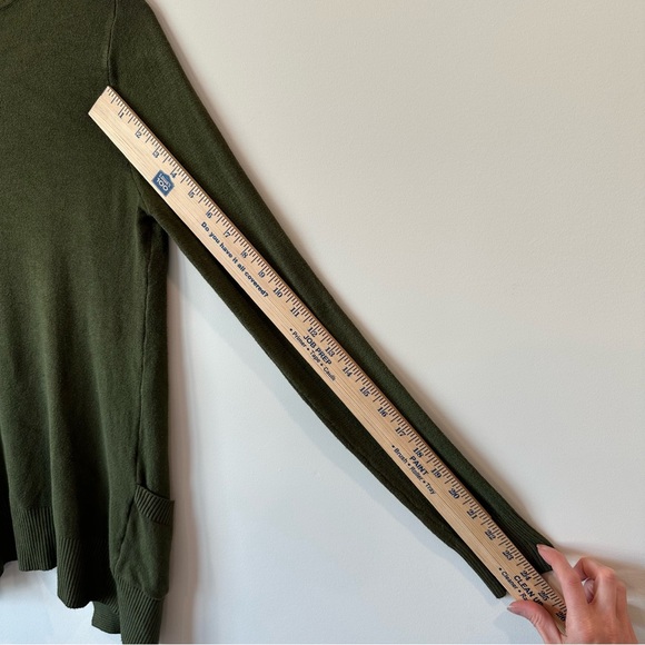 Bajee Collection Olive Green Open Front Cardigan Sweater S - Picture 10 of 11